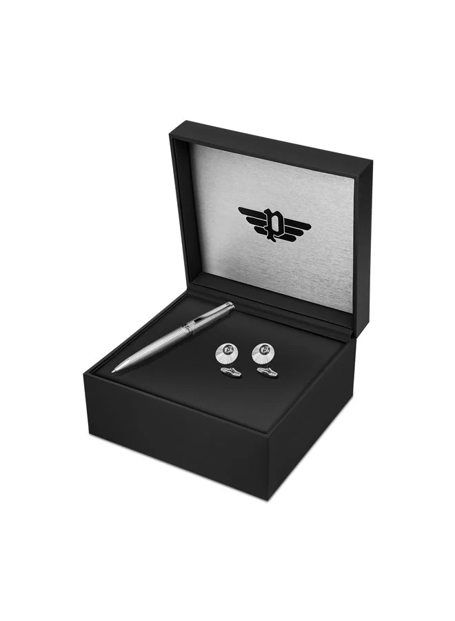 POLICE Embassy Pen & Cufflinks Gift Set for Men